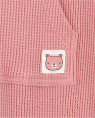 CARTERS PINK HOODED BABY ROMPER WITH EARS