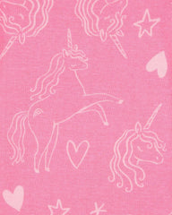 CARTERS PINK UNICORN 4 PACK T-SHIRT WITH PAYJAMA SET