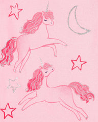CARTERS PINK UNICORN 4 PACK T-SHIRT WITH PAYJAMA SET