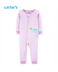 CARTERS PURPLE ALLIGATOR BABY ROMPER