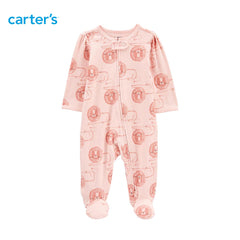 CARTERS SLEEP & PLAY LION 2 WAY ZIP COTTON ROMPER