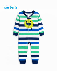 CARTERS STRIPED MONSTER APPLIQUE ROMER