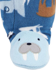 CARTERS WALRUS SNAP UP FLEECE SLEEP & PLAY ROMPER