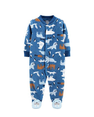 CARTERS WALRUS SNAP UP FLEECE SLEEP & PLAY ROMPER