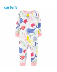 CARTERS WHALE SNUG FIT COTTON ROMPER