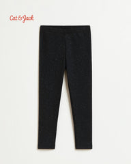 CAT & JACK BLACK FLEECE SPARKLE LEGGING
