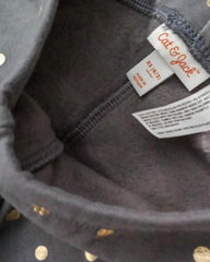 CAT & JACK GREY POLKA DOT PLUSH LEGGING