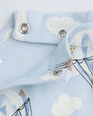 COCCODRILLO BLUE BALLOON SHORTS SLEEVE ROMPER