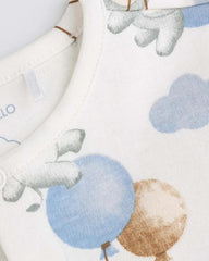 COCCODRILLO WHITE ELEPHANTS SHORTS SLEEVE ROMPER