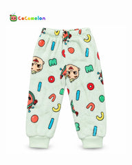 COCOMELON UNISEX MINT GREEN FLEECE PYJAMA SET