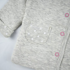 COOL CLUB LIGHT GREY POCKET CAT DOUBLE LAYERED TOP