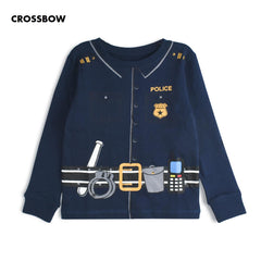 CROSSBOW NAVY POLICE PRINTED T-SHIRT