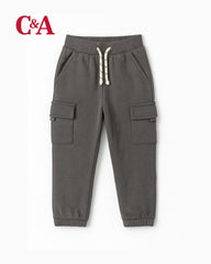 C&A CHARCOAL CARGO FLEECE JOGGING TROUSER