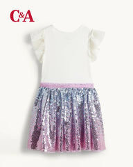 C&A FROZEN ELSA SPARKLE & FLARE SEQUIN DRESS
