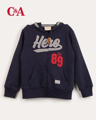 C&A NAVY BLUE HERO ZIPPER HOOD