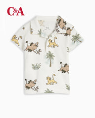 C&A OFF WHITE LION KING THEME POLO T-SHIRT