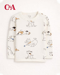 C&A OFF WHITE PUPPY PLAY PRINT SWEATSHIRT
