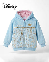 DISNEY PRINCESS PLUSH SHERPA HOODED JACKET - SKY BLUE