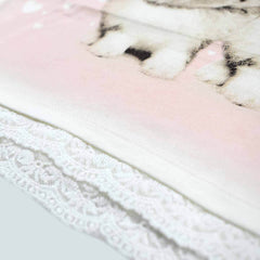 DOPO DOPO NATURAL WHITE RABBIT PRINTED TOP