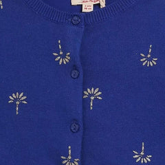 DU PAREIL BLUE PRINTED CARDIGAN