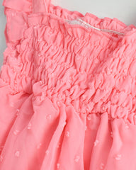 DUCK DUCK GOOSE PINK SLEEVELESS BUBBLE ROMPER