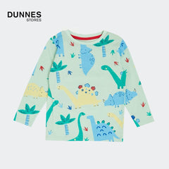 DUNNES DINO GREEN PRINTED T-SHIRT