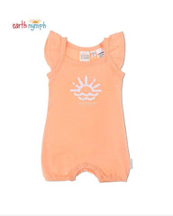 EARTH NYMPH ORANGE SLEEVELESS SUNNY DAYS PLAYSUIT