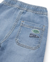 EL CORTE INGLES MID BLUE COMFORT DENIM JOGGERS PANT