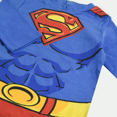 FAGOTTINO BLUE SUPERMAN COSTUME ROMPER