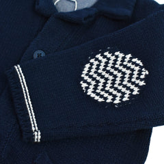 FAGOTTINO ROYAL BLUE KNITTED CARDIGAN COAT