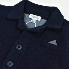 FAGOTTINO ROYAL BLUE KNITTED CARDIGAN COAT