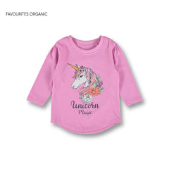 FAVOURITES PINK UNICORN MAGIC LONG SLEEVE T-SHIRT