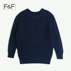 F&F NAVY BLUE FINE KNITTED SWEATER