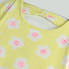 FREESTYLE YELLOW FLOWERS PRINTED DRESS