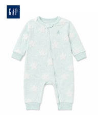 GAP BABY MINT STAR PRINT ZIP ROMPER