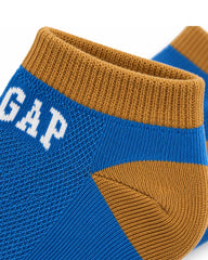 GAP BLUE & MUSTARD ANKLE SOCKS - 3 PACK
