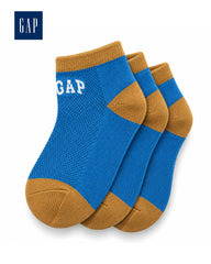 GAP BLUE & MUSTARD ANKLE SOCKS - 3 PACK