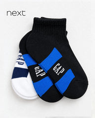 GAP BOYS MIXED COLOR ANKLE SOCKS - 3 PACK