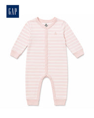 GAP GIRLS PINK STRIPED BEAR PRINT ROMPER