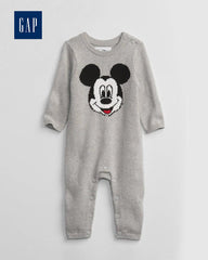GAP GREY MICKEY MOUSE KNT ROMPER
