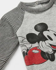 GAP GREY MICKEY MOUSE RAGLAN ROMPER