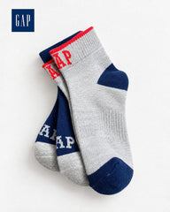GAP GREY & NAVY ANKLE SOCKS - 3 PACK