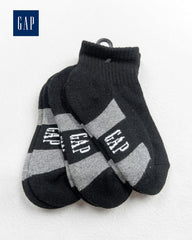 GAP KIDS BLACK & GREY ANKLE SOCKS - 3 PACK
