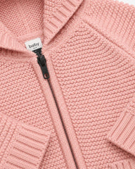 GAP KIDS BLUSH PINK ZIP UP HOODED KNIT CARDIGAN