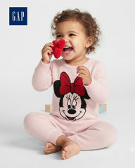 GAP LIGHT PINK MINNIE MOUSE KNIT ROMPER
