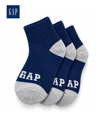 GAP NAVY & GREY ANKLE SOCKS - 3 PACK