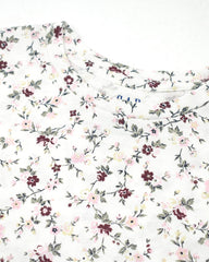 GAP WHITE FLORAL PRINTED T-SHIRT