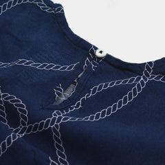 GEORGE BLUE ROPES PRINTED DRESS
