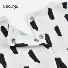 GEORGE BRUSH STROKE PATTERN COTTON DRESS