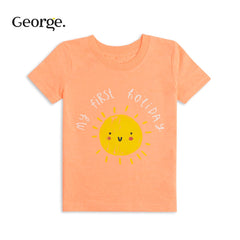 GEORGE NEON ORANGE MY FIRST HOLIDAY T-SHIRT